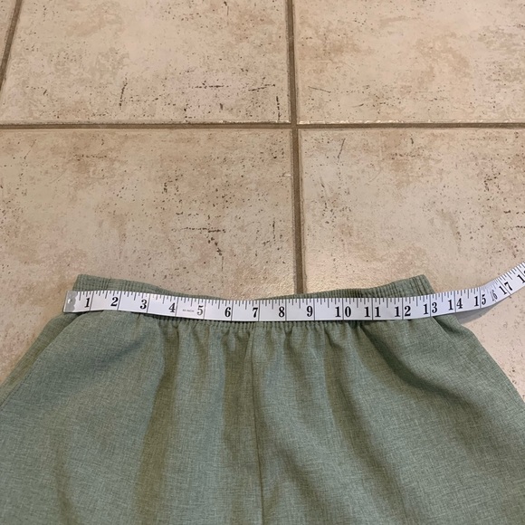 Vintage Tradition Wide Leg Trouser Pants | Size 14 | Sage Green | Elastic Waist - Picture 5 of 7